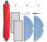 HoHumoca Kit d'accessoires pour Xiaomi Roborock S7 S7 Plus S7 MaxV S7 MaxV Plus S7 MaxV Ultra S7 Pro Ultra S7 Max Ultra, 1 Brosses Principales, 3 Brosses Latérales, 2 Filtres, 2 Chiffons de Vadrouille