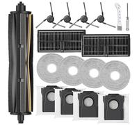 HoHumoca Kits d'accessoires pour Dreame L10s Ultra Gen 3 /X40 Ultra complete /L40 Ultra /X40 Master, 1 TriCut Brosse Principale 4 Sacs à Poussière 2 Filtres 4 Brosses Latérales 4 Serpillière