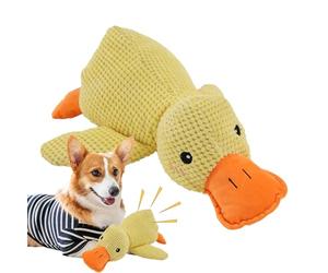 HohuzSruk Jouet couineur en forme de canard pour chien, 45 x 12 x 38 cm, jouet apaisant en forme de patte d'amour pour chien, jouet en peluche pour chiens, coussin apaisant rembourré durable avec son