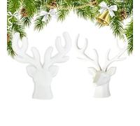 HohuzSruk Moule en silicone 3D en forme de tête de cerf - 15,5 x 16 cm - Moule en silicone en forme de tête de cerf de Noël - Moules en silicone pour décoration de gâteaux - Moules en silicone - Motif