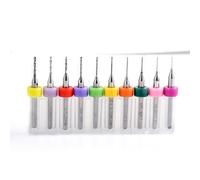 HOHXEN 10 Pièces de Mèches Macro en Carbure de Tungstène, Forets pour PCB pour Bijoux, CNC, Métaux Doux, Modélisme - Diamètre de Coupe: 0.3mm,0.4mm,0.5mm,0.6mm,0.7mm,0.8mm, 0.9mm,1.0mm,1.1mm,1.2mm