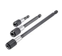 HOHXEN 3 Pièces 1/4 Pouce Poignée Hexagonale Magnétique Douille D'adaptateur de Tige de Connexion de Tournevis à Changement Rapide Prolongée pour Vis, Écrous, Tournevis - Longueur de 60mm/100mm/150mm