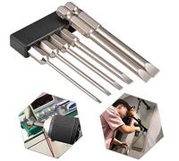 HOHXEN 6 Pièces 75mm Jeu D'embouts de Tournevis à Fente Embouts Magnétiques à Tête Plate Acier Allié S2 Jeu D'embouts de Tournevis à Queue Hexagonale 1/4 Pouce - Dia 2mm 2.5mm 3mm 4mm 5mm 6mm