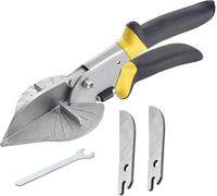 HOHXEN Ciseaux à Fente Multifonctions 45° - 135° - Outil de Coupe Circulaire Quart Pour Tuyaux et Plastique - Inclut 2 Lames de Rechange et Petites Clés