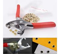 HOHXEN Jeu de Pinces à Riveter Et Poinçonner, Jeu de Pinces à œIllets avec 100 Rivets Métalliques de 4mm Pour le Bricolage de Vêtements, Cuir, Toile, Chaussures, Ceintures, Sacs