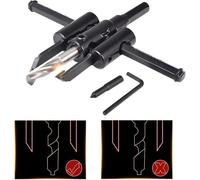 HOHXEN Scie Circulaire Réglable Pour le Travail du Bois, Outil de Coupe pour Scie Circulaire, Outil de Coupe Circulaire de Type Rabot, Outils de Bricolage pour Bois (Diamètre de Coupe : 30mm-120mm)