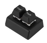 HOHXFYP Copier et Coller Un Clavier À 2 Touches, Connexion USB C, Clavier OSU avec LED Rouge, Clavier de Jeu Mécanique À Une Main Échangeable À Chaud pour la Comptabilité Ou Les Jeux Rythme