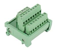 HOHXFYP Module de Borniers 2 Entrées 8 Sorties, Module Rail Din 25 a 48 V pour Rails de 35 Mm, Carte de Dérivation de Distribution D'énergie en Laiton 2,2 X 1,93 X 1,81 Pouces