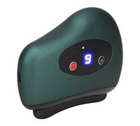 HOHXFYP Outil Facial Électrique Gua Sha, Aiguille en Pierre, 9 Niveaux de Vibration, Thérapie par la Lumière Rouge, Outil en Pierre Guasha