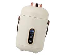 HOHXFYP Petite Mini Bouilloire À Café Portable, Marmite Électrique de Bureau Multifonctionnelle de 600 ml Avec Poignée en Cuir, Petite Tasse/Bouteille Chauffante Électrique