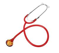 HOHXFYP Stéthoscope de Clinicien Pédiatrique, 5 Stéthoscopes de Surveillance D'animaux de Dessin Animé, Stéthoscope de Diagnostic à Tête Unique en Plastique Avec Bouchons D'oreilles