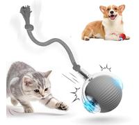HOIDOKLY 2026 Nouveaux Ball Automatique Interactif, Jouets à Balle Roulante Interactifs, Rechargeables, Actifs, Chat, Chien, Animal de Compagnie, Jouets Intérieurs, Matériaux Durables et Sûrs (Gris)
