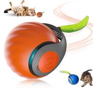 HOIDOKLY Jouets interactifs pour chats intérieurs, 2025 Tail Speedy Tail 2.0 Cat Jouet, 4 queues Speedy Tail 2.0 Boule automatique de jouets pour chats, jouet pour chat (orange)