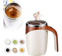 HOIDOKLY Tasse à café magnétique automatique en acier inoxydable avec mélangeur automatique, portable et rechargeable pour la maison, le bureau, l'école, les voyages (café)