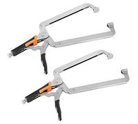 HOIGON Lot de 2 pinces de serrage en C de 45,7 cm avec patins pivotants, pinces de soudage en C robustes en acier à haute teneur en carbone pour le travail du bois à domicile, l'entretien d'atelier