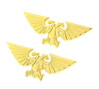 HOIHULK Broche dorée à double tête d'aigle de l'empire impérial Aquila Broche Bijoux Broche Accessoires de vêtements de luxe 1 pièce, comme sur la photo, JW-R-MH1672, taille unique, acier inoxydable