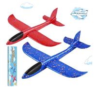 Hoiloie 2 avions en polystyrène XXL - 44 cm - Avec 2 modes de vol - Jouet d'avion pour enfants à partir de 3 ans
