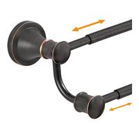 Hoimpro Barre Porte-Serviettes réglable rétractable en Acier Inoxydable de 38,1 à 68,6 cm, Accessoires de Salle de Bain, hôtel, Double Barre Porte-Serviettes Murale, Bronze huilé
