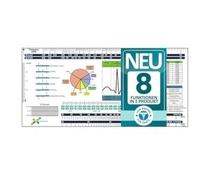 Hoinamed EKG Lineal Pro V2 Carte de poche avec type de lage, infarctus QT