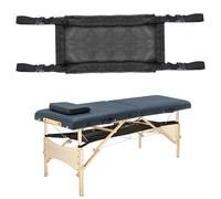 HOINCO Massage Porta Shelf Hammock,Accessoires pour Table de Massage Extra Large Under Desk Storage Mesh Pocket for Pillows, Sheets、Bolsters and Accessories,Creates More Space Under Your Table(Black)