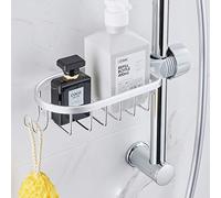 Hoinerus Barre de douche assemblée pour robinet, shampoing, savon, panier de douche, organisateur de lavage de cuisine