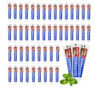 HOIQIRY Lot de 50 mini dentifrices jetables à usage unique pour hôtel, camping, sans-abri, œuvres caritatives, invités, bureau, vacances, 7,9 g