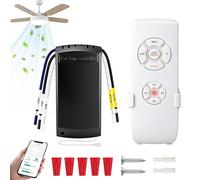 HOISGEAR Kit de télécommande universelle Wi-Fi pour ventilateur de plafond avec fonction muet, minuterie et application Smart Life compatible avec Alexa