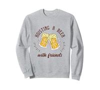 Hoisting A Beer with Friends Cadeau Amusant pour Amateur de bière Sweatshirt