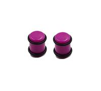 Hoisy 2 Pièces Kit Dilatateur, 2.5mm(8G) Ecarteur Tunnel, Cylindre avec Silicone, Acrylique, Violet