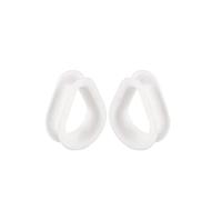 Hoisy 2 Pièces Kit Dilatateur, Tunnel Piercing 24mm(15/16 inch), Goutte d'Eau, Silicone, Blanc