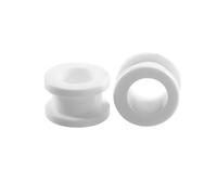 Hoisy 2 Pièces Kit Dilatateur, Tunnel Plug D'Oreille 4mm(6G), Cerceau Blanc, Acrylique, Blanc