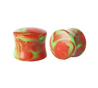 Hoisy 2PCS Tunnel Oreille, Ecarteurs Oreilles 5mm(4G), Rond Multicolore, Acrylique, Multicolore