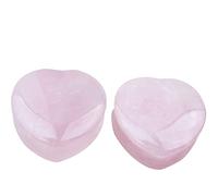 Hoisy 2PCS Tunnel Oreille, Tunnel Oreilles 16mm(5/8 inch), Pierre avec Cœur, Pierre, Rose