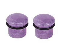 Hoisy 2PCS Tunnels pour Oreille, Tunnel Pour Oreille 12mm(1/2 inch), Rond avec Pierre, Pierre, Violet