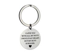 Hoisy Anneaux porte-clés en acier inoxydable avec mousqueton I Pick You Always & Forever Argent 28 x 35 mm