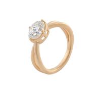 Hoisy Bagues en or 9K pour femme, alliance en or, bague solitaire de mariage pour femme, ovale en moissanite blanche, 53 (16.9), Moissanite, Moissanite
