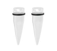 Hoisy Dilatateurs d’Oreille 2PCS, Ecarteurs Oreilles 14mm(9/16 inch), avec Cône, Acrylique, Transparent