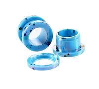 Hoisy Dilatateurs d’Oreille Set de 2, 2mm(12G) Tunnel Pour Oreille, Cerceau Bleu Clair avec Motif à Pois, Acrylique, Bleu Cair