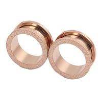 Hoisy Dilatateurs d’Oreille Set de 2, Écarteur 12mm(1/2 inch) Oreilles, Mat Rond, Acier Inoxydable, Or Rose