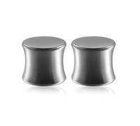 Hoisy Dilatateurs d’Oreille Set de 2, Écarteur Oreille 14mm(9/16 inch) Tunnel, Rond Poli, Acier Inoxydable, Argent