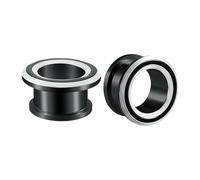 Hoisy Expansion de Lobe 2PCS, Ecarteur Oreilles Tunnel 10mm(00G), Rond Creux, Acier Inoxydable, Argent Noir