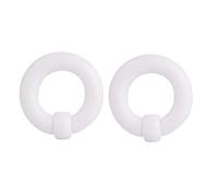 Hoisy Kit Dilatateur 2Pièces, Ecarteur Oreilles Tunnel 6mm(2G), Cerceau avec Boule, Acrylique, Blanc