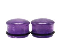 Hoisy Kit Dilatateur 2Pièces, Tunnel Ecarteur D'Oreille 10mm(00G), Rond avec Silicone, Pierre, Violet