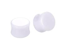 Hoisy Kit Dilatateur Lot de 2, Tunnel 14mm(9/16 inch) Piercing, Rond Blanc, Acrylique, Blanc