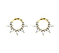 Hoisy Piercing Anneaux Nez Acier Inoxydable Femme 1.2x8mm 16G, Cercle avec Infini, Piercing Tragus Argent