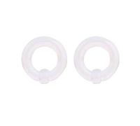 Hoisy Piercing Lobe 2 PCS, Ecarteurs Oreilles 4mm(6G), Cerceau avec Boule, Acrylique, Transparent