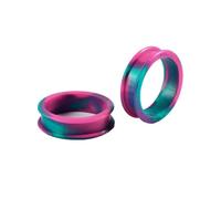 Hoisy Plugs d’Expansion Set de 2, Écarteur 35mm Oreilles, Rond Creux, Silicone, Rose Vert