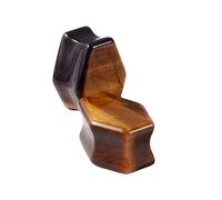 Hoisy Plugs d’Oreille 2PCS, Bougie Ecarteur Oreilles 8mm(0G), Hexagone, Pierre, Brun