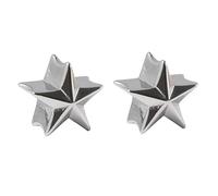 Hoisy Set de 2 Dilatateurs d’Oreille, 12mm(1/2 inch) Tunnel Piercing, Étoile, Acier Inoxydable, Argent