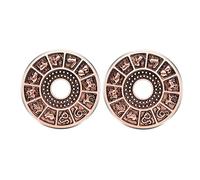 Hoisy Set de 2 Dilatateurs d’Oreille, 19mm(3/4 inch) Ecarteur d Oreilles, 12 Motif Zodiaque Chinois, Acier Inoxydable, Bronze